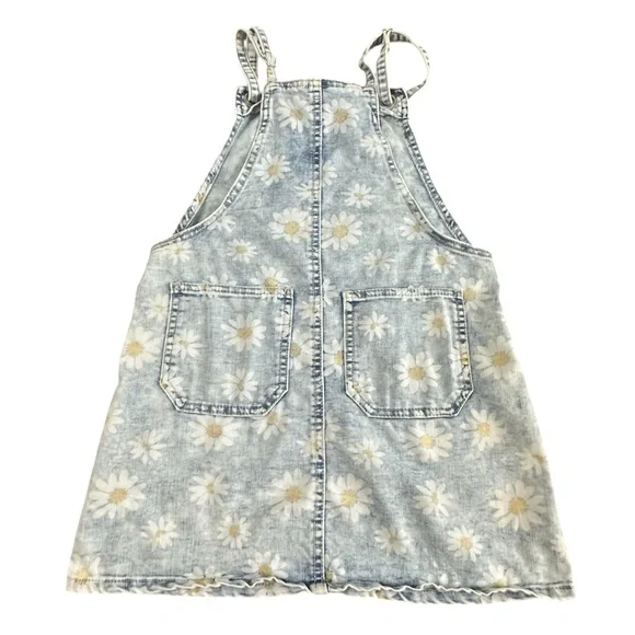 Cat & Jack Girls’ Daisy Print Denim Overall Dress / Jumper size 8 - Picture 3 of 5